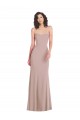 Dusty Pink Stretch Crepe Sweetheart Long Sleeveless Formal Dress / Bridesmaid Dress Norwich