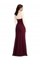 Burgundy Gold Stretch Crepe Strapless Long Sleeveless Semi Formal Evening Dress / Prom Dress / Bridesmaid Dress Norwich