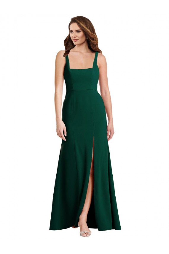 Stretch Crepe Square Neck Long Sleeveless Semi Formal Evening Dress / Prom Dress / Bridesmaid Dress Norwich