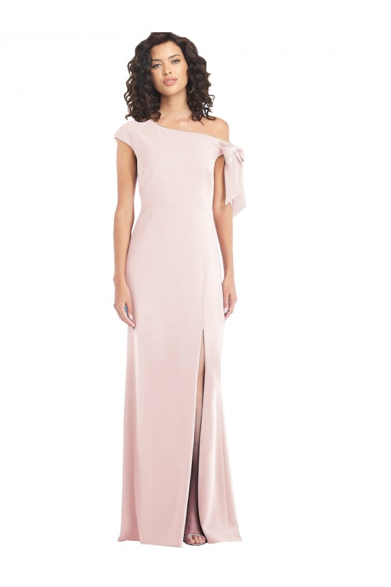 Stretch Crepe Off the Shoulder Long Cap Sleeves Formal Evening Gown / Prom Dress / Bridesmaid Dress Norwich