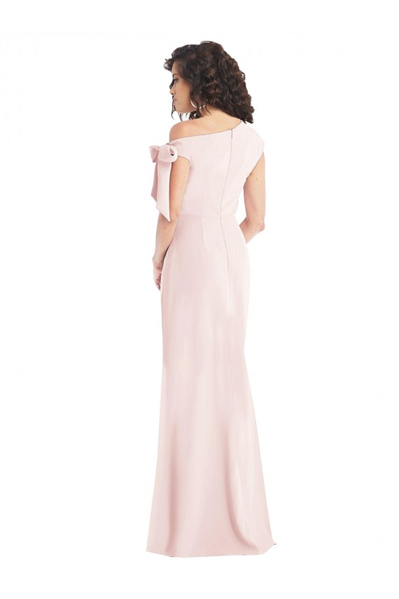 Stretch Crepe Off the Shoulder Long Cap Sleeves Formal Evening Gown / Prom Dress / Bridesmaid Dress Norwich