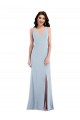 Open Back Stretch Crepe V-Neck Long Sleeveless Evening Dress / Bridesmaid Dress Norwich