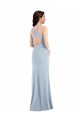 Open Back Stretch Crepe V-Neck Long Sleeveless Evening Dress / Bridesmaid Dress Norwich