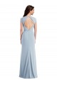 Open Back Stretch Crepe Long Cap Sleeves Formal Evening Gown / Prom Dress / Bridesmaid Dress Norwich
