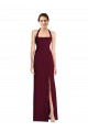 Open Back Stretch Crepe Halter Neck Long Sleeveless Semi Formal Evening Dress / Prom Dress / Bridesmaid Dress Norwich