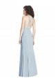 Open Back Stretch Crepe Halter Neck Long Sleeveless Evening Dress / Bridesmaid Dress Norwich