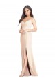 Stretch Crepe Spaghetti Straps Long Sleeveless Semi Formal Evening Dress / Prom Dress / Bridesmaid Dress Norwich