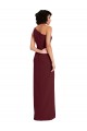 Burgundy Gold Stretch Crepe One Shoulder Long Sleeveless Formal Evening Gown / Prom Dress / Bridesmaid Dress Norwich