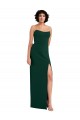 Low Back Midnight Green Stretch Crepe Scoop Neck Long Sleeveless Formal Evening Gown / Prom Dress / Bridesmaid Dress Norwich