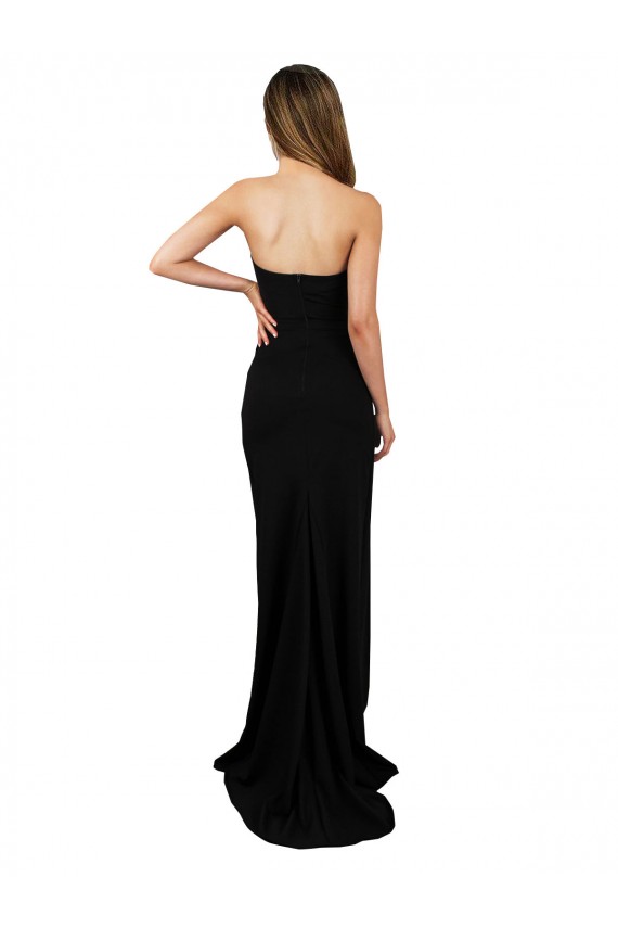 Low Back Column Stretch Crepe Sweetheart Long Sleeveless Formal Evening Gown / Prom Dress / Bridesmaid Dress Norwich