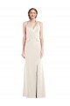 Low Back Stretch Crepe Halter Neck Long Sleeveless Semi Formal Evening Dress / Prom Dress / Bridesmaid Dress Norwich