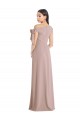 Dusty Pink Stretch Crepe Off the Shoulder Long Sleeveless Formal Evening Gown / Prom Dress / Bridesmaid Dress Norwich