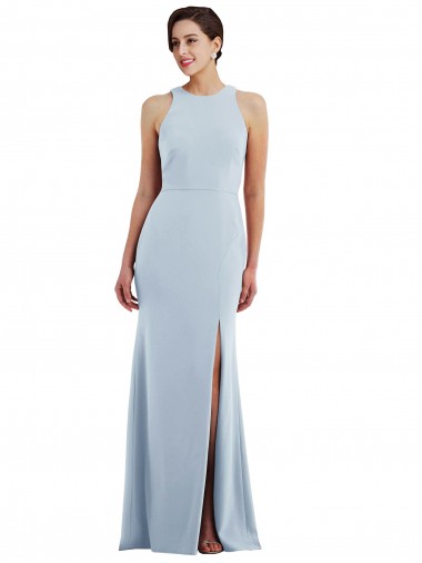 Open Back Trumpet Stretch Crepe Halter Neck Long Sleeveless Formal Evening Gown / Prom Dress / Bridesmaid Dress Norwich