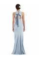 Open Back Trumpet Stretch Crepe Halter Neck Long Sleeveless Formal Evening Gown / Prom Dress / Bridesmaid Dress Norwich