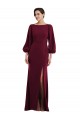 Open Back Stretch Crepe Bateau Neck Long Long Sleeves Formal Evening Gown / Prom Dress / Bridesmaid Dress Norwich