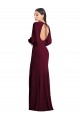 Open Back Stretch Crepe Bateau Neck Long Puff Sleeves Formal Dress / Bridesmaid Dress Norwich