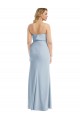 Low Back Light Sky Blue Stretch Crepe Strapless Long Sleeveless Semi Formal Evening Dress / Prom Dress / Bridesmaid Dress Norwich
