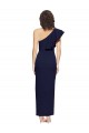 Dark Navy Stretch Crepe One Shoulder Long Sleeveless Formal Evening Gown / Prom Dress / Bridesmaid Dress Norwich