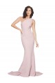 Mauve Stretch Crepe One Shoulder Sweep Train Sleeveless Semi Formal Evening Dress / Prom Dress / Bridesmaid Dress Norwich