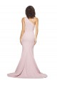 Mauve Stretch Crepe One Shoulder Sweep Train Sleeveless Semi Formal Evening Dress / Prom Dress / Bridesmaid Dress Norwich