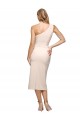 Nude Stretch Crepe One Shoulder Midi Length Sleeveless Formal Evening Gown / Prom Dress / Bridesmaid Dress Norwich