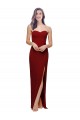 Low Back Stretch Crepe Sweetheart Long Sleeveless Bridesmaid Dress / Evening Dress Norwich