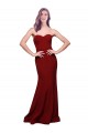 Low Back Burgundy Stretch Crepe Sweetheart Long Sleeveless Formal Evening Gown / Prom Dress / Bridesmaid Dress Norwich