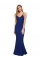 Open Back Stretch Crepe V-Neck Long Sleeveless Formal Dress / Bridesmaid Dress Norwich
