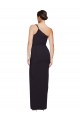 Black Stretch Crepe One Shoulder Long Sleeveless Formal Evening Gown / Prom Dress / Bridesmaid Dress Norwich