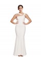 Low Back Ivory Stretch Crepe Square Neck Long Sleeveless Formal Evening Gown / Prom Dress / Bridesmaid Dress Norwich