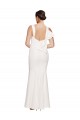 Low Back Ivory Stretch Crepe Square Neck Long Sleeveless Formal Evening Gown / Prom Dress / Bridesmaid Dress Norwich
