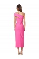Stretch Crepe One Shoulder Midi Length Sleeveless Evening Gown / Prom Dress / Bridesmaid Dress Norwich