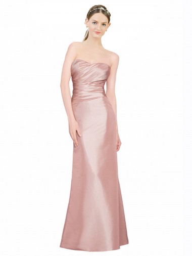 Low Back Stretch Satin Sweetheart Long Sleeveless Formal Evening Gown / Prom Dress / Bridesmaid Dress Norwich