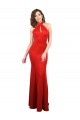 Keyhole Back Stretch Satin Halter Neck Long Sleeveless Formal Evening Gown / Prom Dress / Bridesmaid Dress Norwich