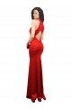 Keyhole Back Stretch Satin Halter Neck Long Sleeveless Formal Evening Gown / Prom Dress / Bridesmaid Dress Norwich