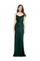 V-Back Stretch Satin Cowl Neck Long Sleeveless Black Tie Evening Gown / Prom Dress / Bridesmaid Dress Norwich