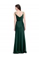 V-Back Stretch Satin Cowl Neck Long Sleeveless Black Tie Evening Gown / Prom Dress / Bridesmaid Dress Norwich