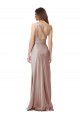 Open Back Dusty Pink Stretch Satin One Shoulder Long Sleeveless Formal Evening Gown / Prom Dress / Bridesmaid Dress Norwich