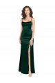 Open Back Hunter Stretch Satin Scoop Neck Long Sleeveless Formal Evening Gown / Prom Dress / Bridesmaid Dress Norwich