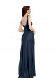 Low Back Stretch Satin Square Neck Long Sleeveless Formal Evening Gown / Prom Dress / Bridesmaid Dress Norwich