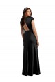Keyhole Back Stretch Satin V-Neck Long Cap Sleeves Formal Evening Gown / Prom Dress / Bridesmaid Dress Norwich
