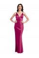 Low Back Stretch Satin Spaghetti Straps Long Sleeveless Formal Evening Dress / Bridesmaid Dress Norwich