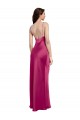 Low Back Stretch Satin Spaghetti Straps Long Sleeveless Formal Evening Dress / Bridesmaid Dress Norwich