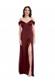 Stretch Satin Off the Shoulder Long Sleeveless Formal Dress / Bridesmaid Dress Norwich