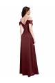 Stretch Satin Off the Shoulder Long Sleeveless Formal Dress / Bridesmaid Dress Norwich