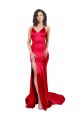 Low Back Red Stretch Satin Sweetheart Long Sleeveless Formal Evening Gown / Prom Dress / Bridesmaid Dress Norwich