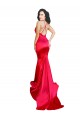 Low Back Red Stretch Satin Sweetheart Long Sleeveless Formal Evening Gown / Prom Dress / Bridesmaid Dress Norwich