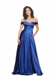 Stretch Satin Off the Shoulder Sweep Train Sleeveless Formal Evening Gown / Prom Dress / Bridesmaid Dress Norwich