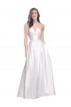 Low Back Stretch Satin Strapless Long Sleeveless Formal Evening Gown / Prom Dress / Bridesmaid Dress Norwich