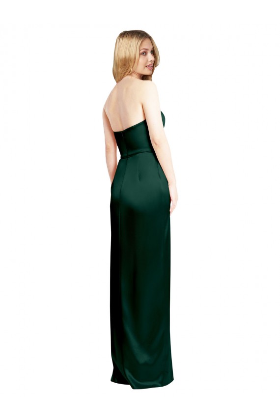 Stretch Satin Scoop Neck Long Sleeveless Formal Evening Gown / Prom Dress / Bridesmaid Dress Norwich